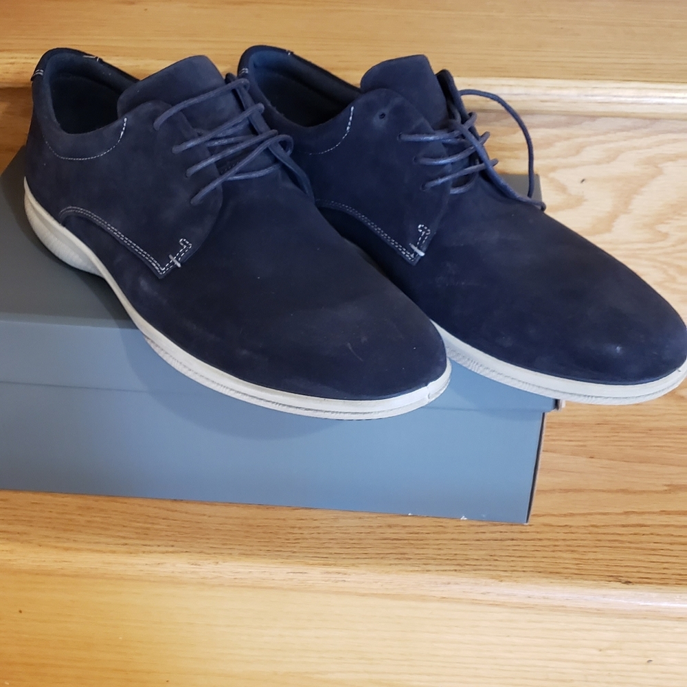 BNWT Ecco Man Navy Marine Suede  Shoes